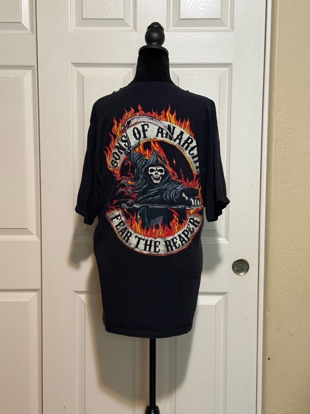 Black Graphic 'Fear The Reaper' Short-Sleeve Tee